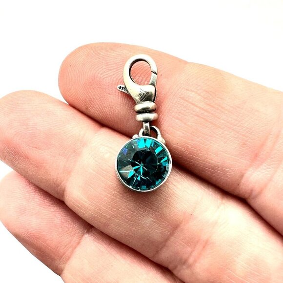 Silpada Womens Charm Sterling Silver March Birthstone Aquamarine Gift - Picture 1 of 2
